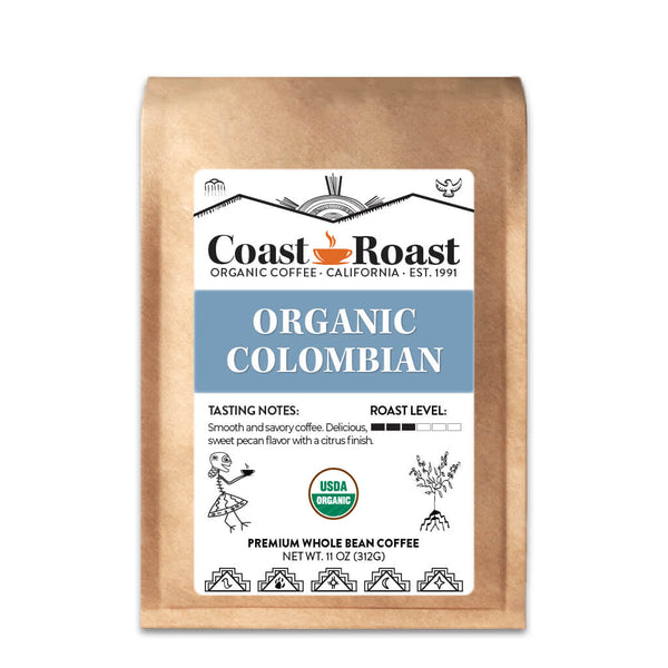 Organic Colombian Whole Bean Coffee Single Origin
