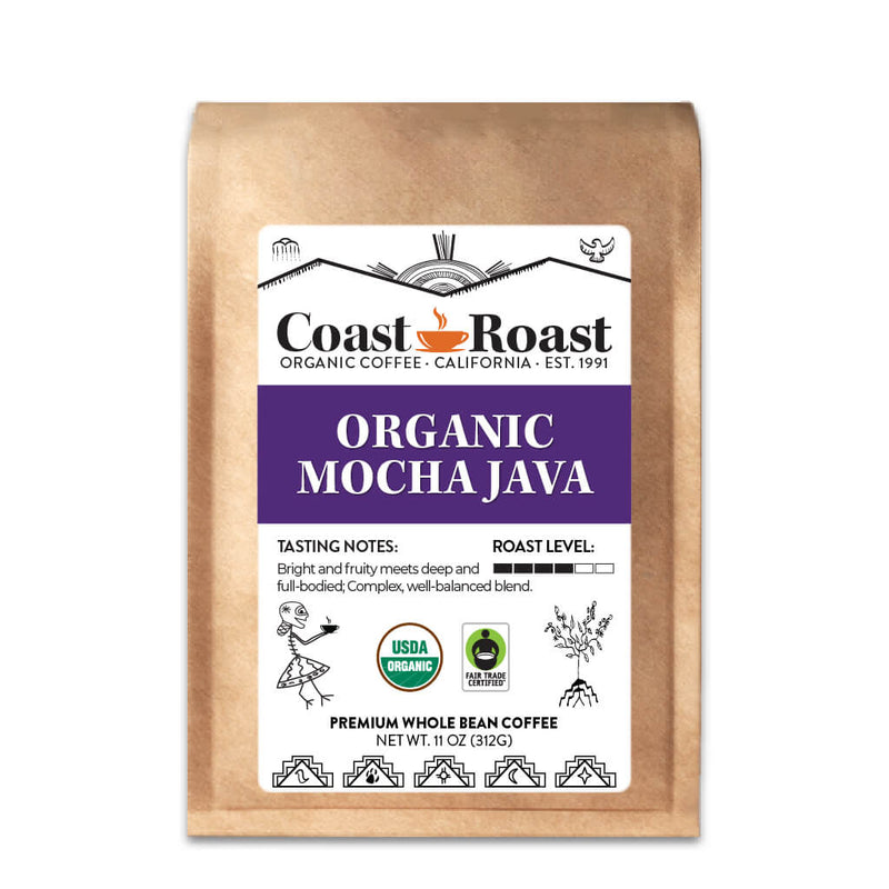 Organic Mocha Java Whole Bean Coffee Blend