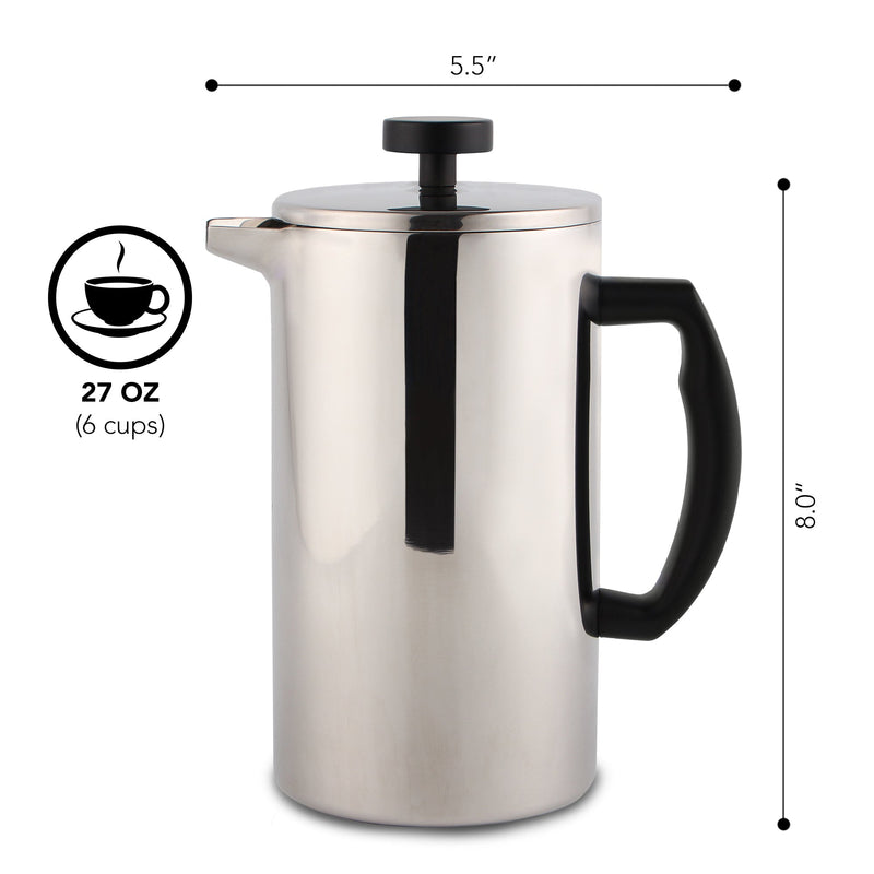 French Press Essentials Bundle, Stainless Steel